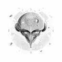 alien,nazca lines  tattoo design idea