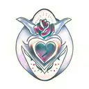 Ruby love solitude  tattoo design idea