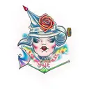 Ruby love solitude  tattoo design idea