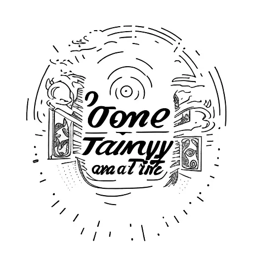 I require a tattoo that says "one day at a time" with elegant and minimalist font tattoo design idea