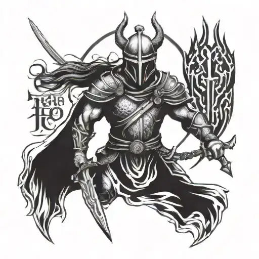 I am a warrior of God i fear no man tattoo design idea