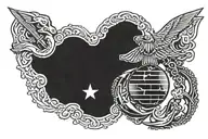 us marine corps emblem tattoo design idea