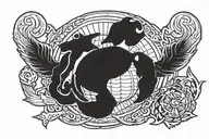 us marine corps emblem tattoo design idea