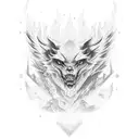 fire, ice, wind, technology  tattoo design idea