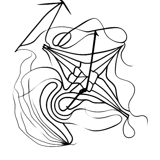 Kite surf tattoo design idea