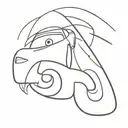 An abstract representation of Lightning McQueen's racing number, 95 tattoo design idea