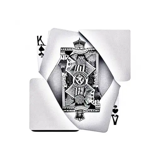 playing cards tattoo design idea