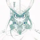 Edvard cool anime demon slayer blue lock isagi yoichi cyberpunk future tattoo design idea