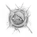 rain earth fire tattoo design idea