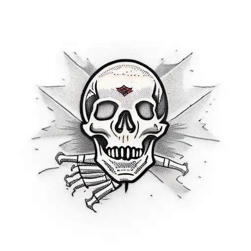 skeleton on ktm dirt bike tattoo design idea