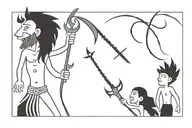 poseidon and triton with tridents tattoo design idea