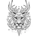 springbok with lion and proteas tattoo design idea