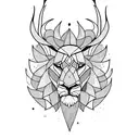 springbok with lion and proteas tattoo design idea