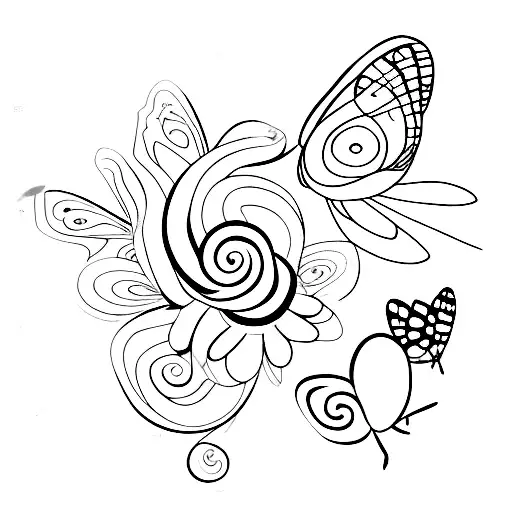 semi colon and butterflys tattoo design idea