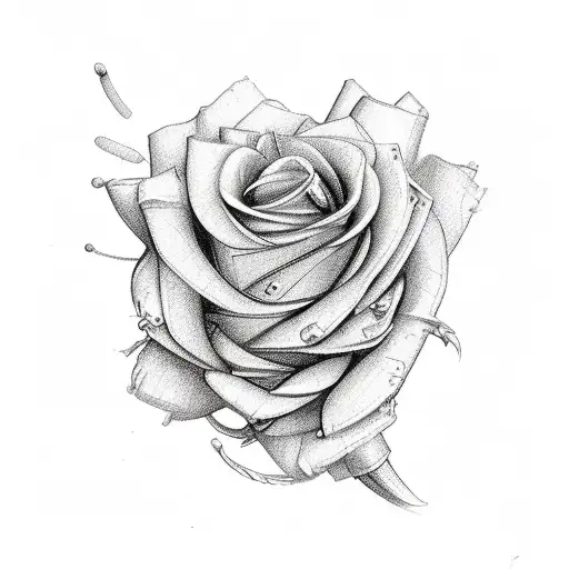 A handyman toolbox filled with flowers and tools tattoo design idea