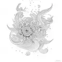 name Matz name Julian Flower Fineline tattoo design idea