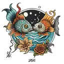 we are two lost souls swimming in a fish bowl  tattoo design idea