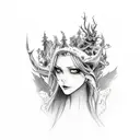 black forest with 1992 and 2003 and lucifer tear tattoo design idea