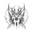 black forest with 1992 and 2003 and lucifer tear tattoo design idea