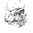 black forest with 1992 and 2003 and lucifer tear tattoo design idea