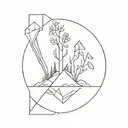 perspective view tattoo design idea