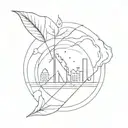 perspective view tattoo design idea