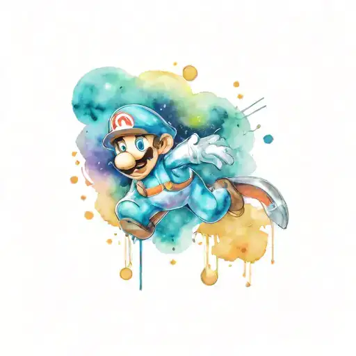 mario galaxy and undertale tattoo design idea
