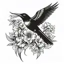 a bird that cannot fly because it is injured, the one that was already born with wings does not see them as a gift tattoo design idea
