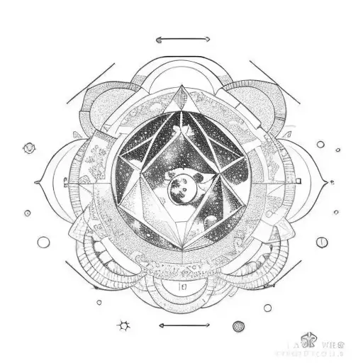 Aries zodiac in water sphere tattoo design idea