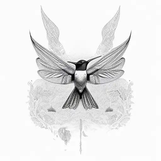 colibri tattoo design idea