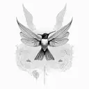 colibri tattoo design idea