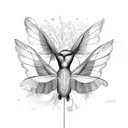 colibri tattoo design idea