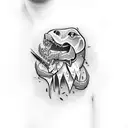 sliced throat with the word cutthroat tattoo design idea