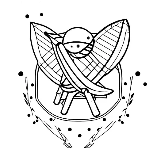 cricket bat tattoo design idea