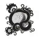 tangled sea tattoo design idea