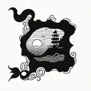 tangled sea tattoo design idea