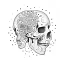 calavera de perfil tattoo design idea