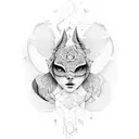 lyra constalation tattoo design idea