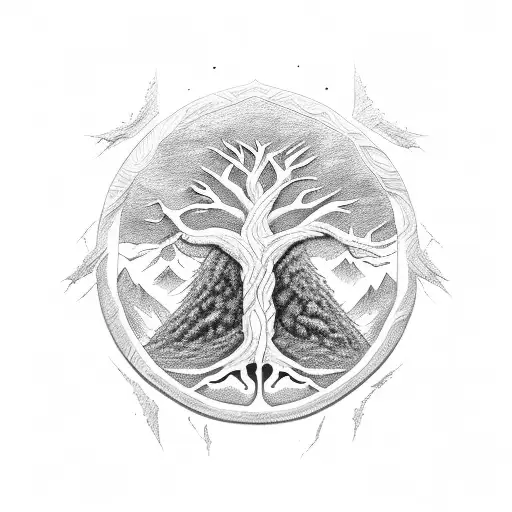 tree of gondor, bjj, grappling tattoo design idea