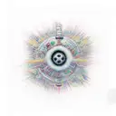 psychadelic atomic bomb tattoo design idea