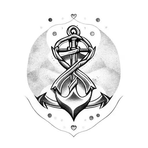 anchor love son doughter tattoo design idea