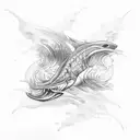 ocean, navy, my wife,  3 kids tattoo design idea