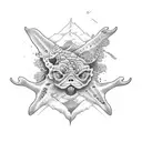 ocean, navy, my wife,  3 kids tattoo design idea