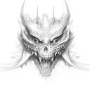 lilith fullbody diablo 4 style tattoo design idea