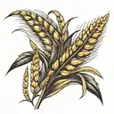 wheat on a dark background  tattoo design idea