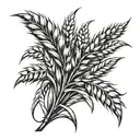 wheat on a dark background  tattoo design idea