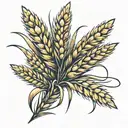 wheat on a dark background  tattoo design idea