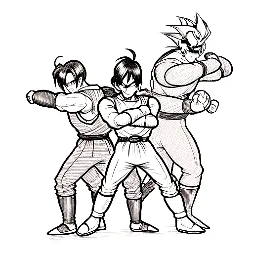 coloring Dragon Ball Z, page ginyu force to print out or color online