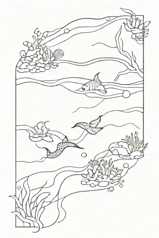 tide pool tattoo design idea