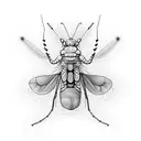 pray mantis and flowers tattoo design idea